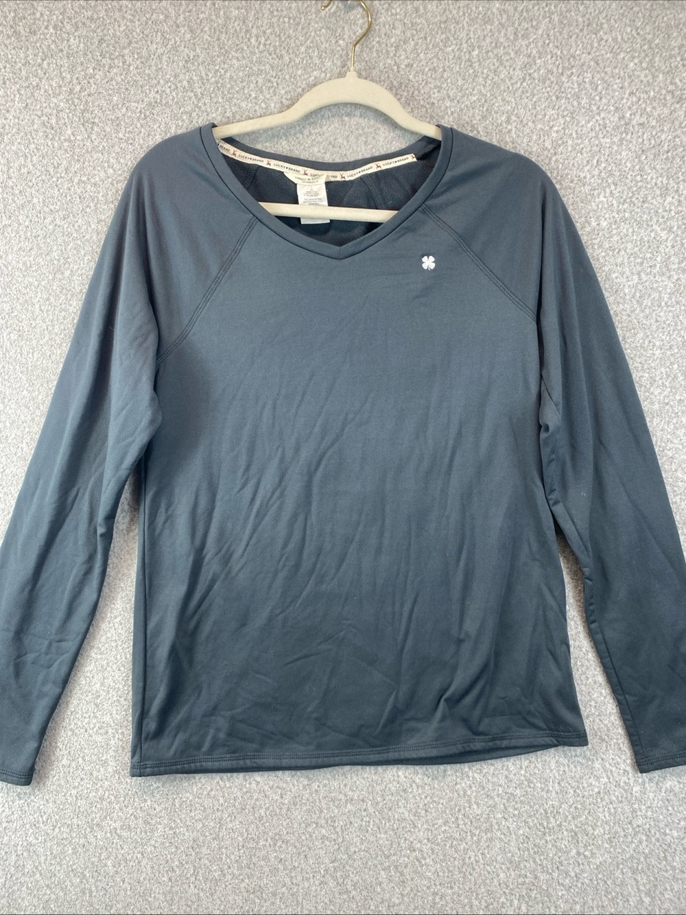 Lucky Brand Fleece Lined Long Sleeve Winter Women’s Shirt Size Lg Basics Ski